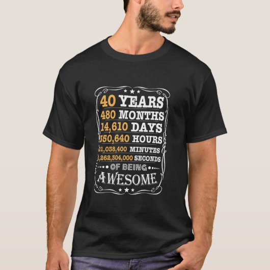  40th Birthday Limited Edition 40 jaar oud T-shirt (Voorkant)