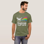 40th Birthday Magical Farting Unicorn Rainbow T T-shirt (Voorkant volledig)