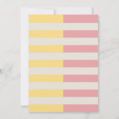 40th Birthday Palm Beach Pastel Stripe Tropical Kaart (Achterkant)