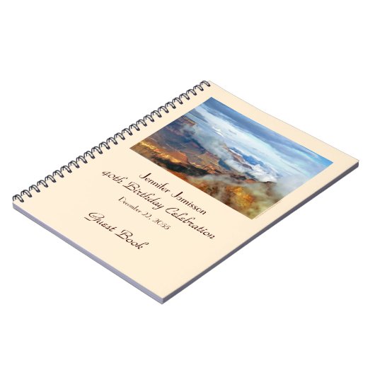 40th Birthday Party Guest Book, Grand Canyon, Name Notitieboek (Linkerzijde)