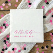 40th Birthday Party Hot Pink Hello 40 Modern Servet