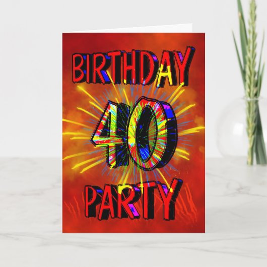 40th Birthday party Invitation (Voorkant)