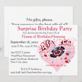 40th Birthday Party Las Vegas Gambler Kaart (Voorkant / Achterkant)