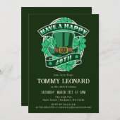 40th Birthday Party Leprechaun Pet Shamrock Iers Kaart (Voorkant / Achterkant)
