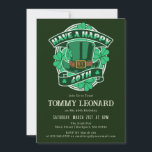 40th Birthday Party Leprechaun Pet Shamrock Iers Kaart<br><div class="desc">Een dapper kabouter pet is omgeven door gelukkige shamrocks. Have a happy 40th is geschreven in retro  tekst. Dit Irish Birthday collectie maakt het plannen van je feestje een fluitje van een cent. Het bevat professioneel ontworpen sjablonen voor uitnodigingen,  welkomstborden en feestdecoraties.</div>