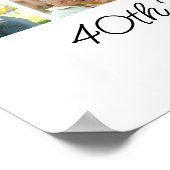 40th Birthday Party Photo Collage, Fun Welcome  Poster (Hoek)