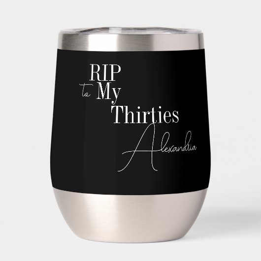 40th Birthday Party RIP 30s Black and White (Achterkant)