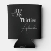 40th Birthday Party RIP jaren '30 zwart en wit Blikjeskoeler (Achterkant)