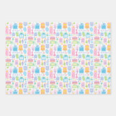 40th Birthday Pastel Roze Cake Cadeaus Ballonnen W Inpakpapier Vel (Voorkant)