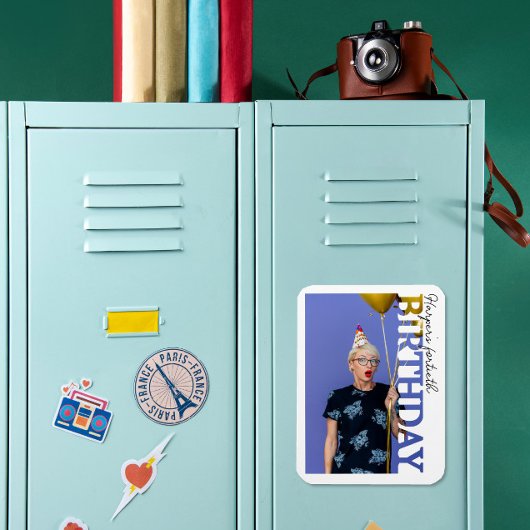 40th Birthday Photo college Party  Magneet