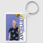 40th Birthday Photo college Party  Sleutelhanger (Achterkant)