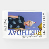 40th Birthday Photo college Party  Spandoek (Horizontaal)