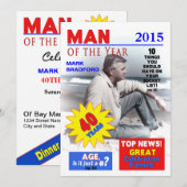 40th Birthday PHOTO Uitnodiging - Hoesje van het T (Voorkant / Achterkant)