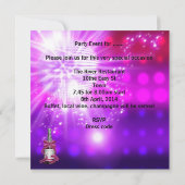 40th Birthday Pink Champagne Glasses Kaart (Achterkant)