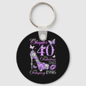 40th Birthday Queen Chapter 40 Fabulous Since 1986 Sleutelhanger (Voorkant)