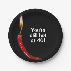 40th Birthday Red Hot Pepper Paper Bord