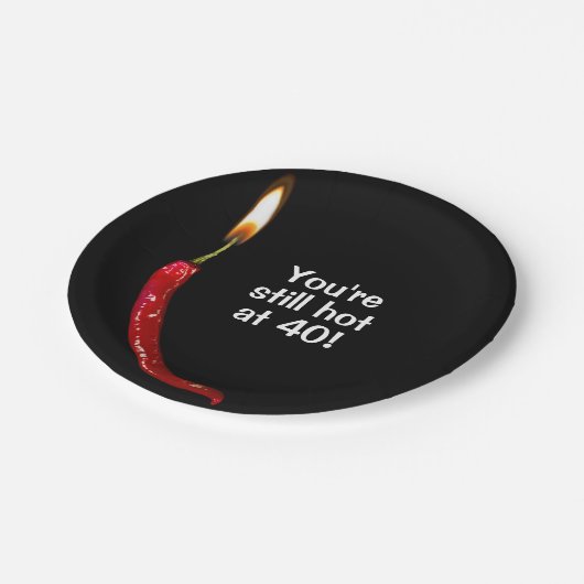 40th Birthday Red Hot Pepper Paper Bord (Gekanteld)