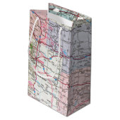 40th Birthday Red Retro Truck op Map Klein Cadeauzakje (Achterkant Gekanteld)