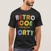 40th Birthday Retro Icon T-Shirt (Voorkant)