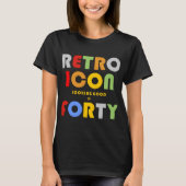 40th Birthday Retro Pictogram T-shirt (Voorkant)