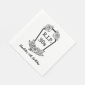 40th Birthday Rip 30s Coffin Rozen Party Servet (Hoek)
