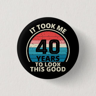 40TH BIRTHDAY RONDE BUTTON 3,2 CM