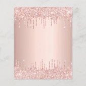 40th Birthday roos gold blush budget uitnodiging Flyer (Achterkant)