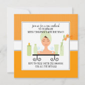40th Birthday Spa Weekend Getaway Invitation Kaart (Voorkant)