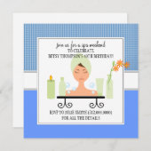 40th Birthday Spa Weekend Getaway Invitation Kaart (Voorkant / Achterkant)
