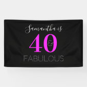 40th Birthday Specialized 40 en fabulous Modern Spandoek (Horizontaal)