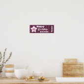 40th Birthday Star Banner Custom Name V07 PINK Poster (Keuken)