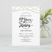 40th Birthday String Lights 40 JAAR IN DE MAAK Kaart (Staand voorkant)