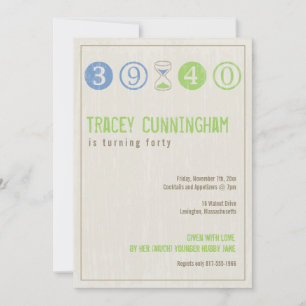40th Birthday Uitnodiging - Pas aan