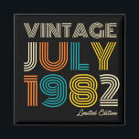 40th Birthday Vintage July 1982 Limited Edition Magneet<br><div class="desc">40th Birthday Vintage July 1982 Limited Edition</div>