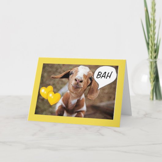 **40th BIRTHDAY** WISHES FROM A SILLY LITTLE GOAT Kaart (Voorkant)