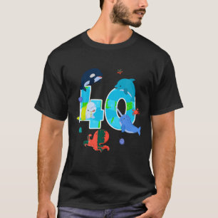 40th Birthday Zee Fish Aquarium thema 40 jaar oud T-shirt