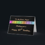 40th Customizable Birthday Card Kaart<br><div class="desc"></div>