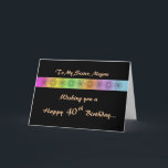 40th Customizable Birthday Card Kaart<br><div class="desc"></div>