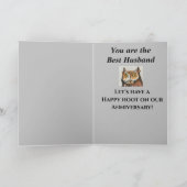 40th Funny Owl Husband Jubileum Waar hou ik van? Kaart (Binnen)