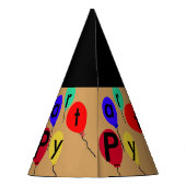 40th Over the Hill Personalized Balloon Party Pett Feesthoedjes (Achterkant)