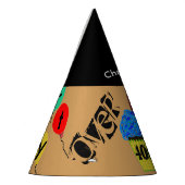 40th Over the Hill Personalized Balloon Party Pett Feesthoedjes (Links)