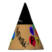 40th Over the Hill Personalized Balloon Party Pett Feesthoedjes (Rechts)