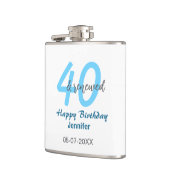 40th & renewed birthday name date blue bold number heupfles (Links)