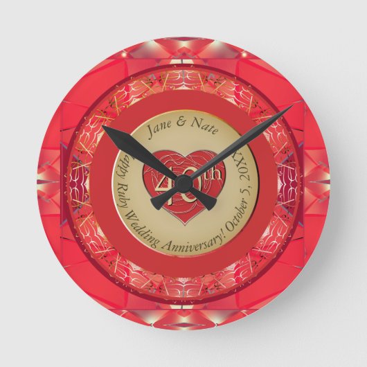 40th Ruby Anniversary Ronde Klok (Voorkant)