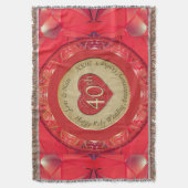 40th Ruby Anniversary Throw Blanket Deken (Voorkant Verticaal)