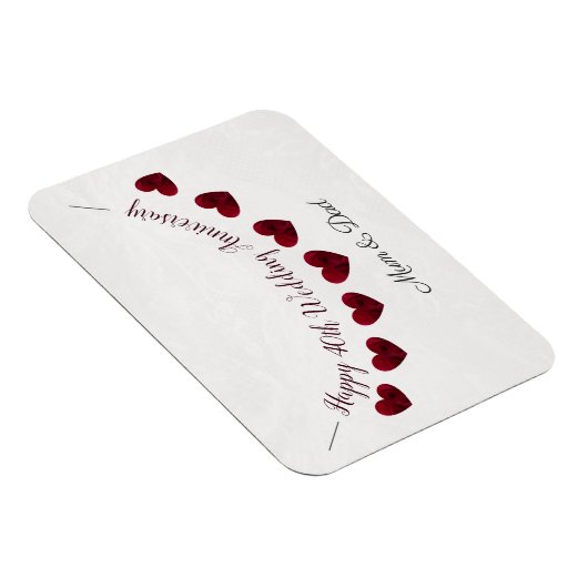 40th Ruby Bruiloft Jubileum bunting mama & papa Magneet (Rechterzijde)