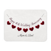 40th Ruby Bruiloft Jubileum bunting mama & papa Magneet (Horizontaal)