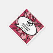 40th Ruby Bruiloft Jubileum Leuk Retro Comic Boek Servet (Hoek)