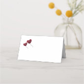 40th Ruby verjaardag rode hart ballonnen wit Plaatskaartje (Achterkant)