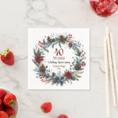 40th Ruby Wedding Anniversary Elegant Winter Servet (Insitu)